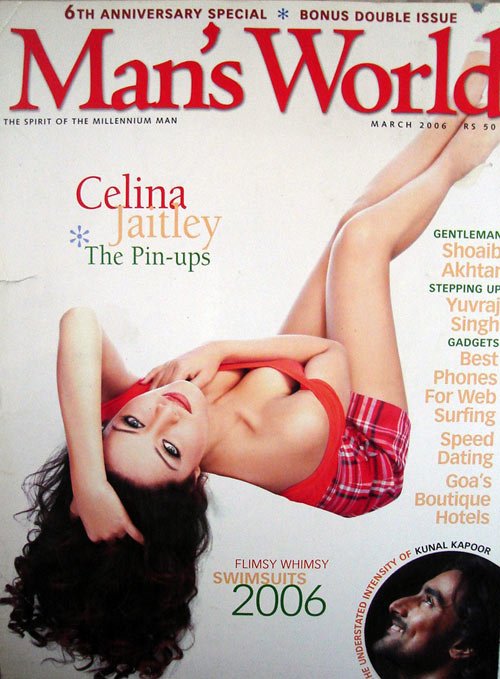 Man's World, March 2006. Featuring Celina Jaitley