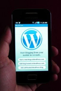 WordPress app in Gamsung Galaxy Ace