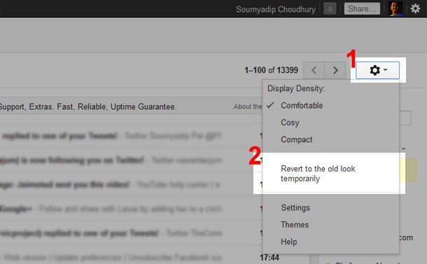 How to get your old look Gmail back