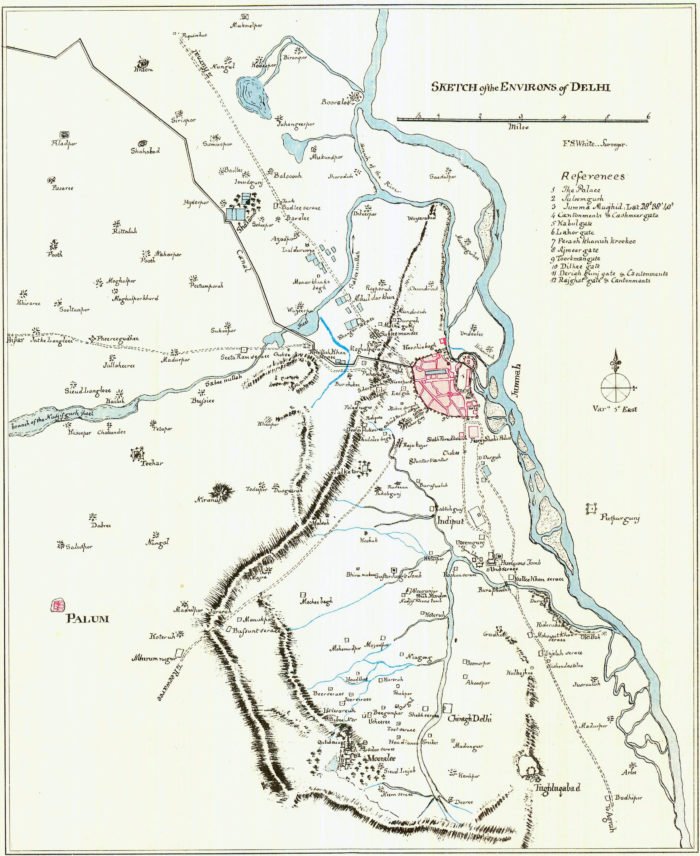 Delhi map for 1807