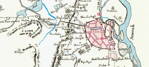 206-year-old hand-drawn map of Delhi from 1807