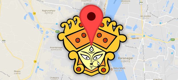 Durga Puja map