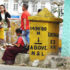 A milestone opposite the Shillong Club in Shillong.